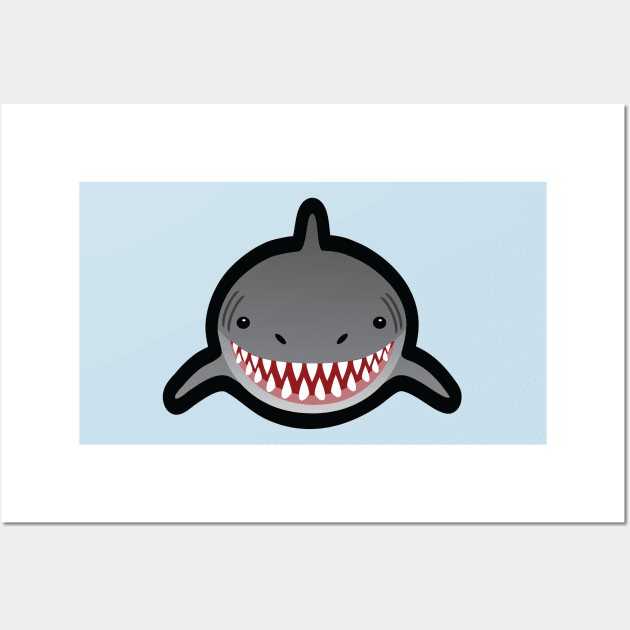 Smiling Shark - Little Eyes Wall Art by AliceQuinn